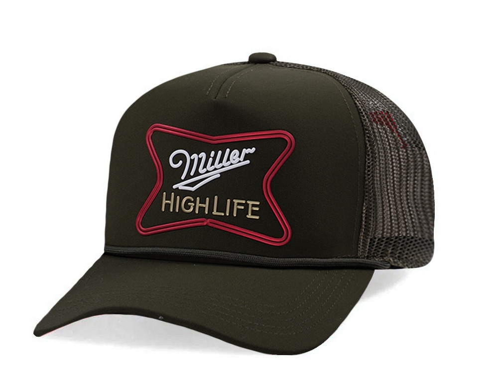 American Needle Miller High Life Fremont Dark Emerald Edition Trucker Snapback Hat