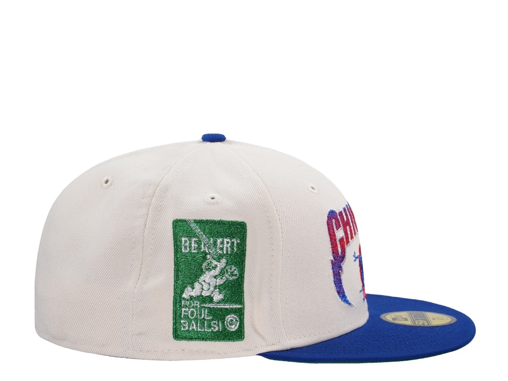 New Era Chicago Cubs Be Alert Light Cream Two Tone Edition 59Fifty Fitted Hat