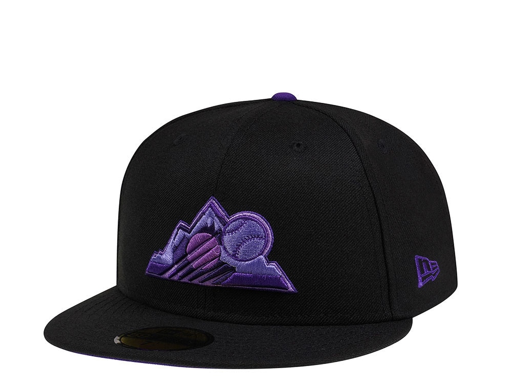 New Era Colorado Rockies Batting Practice Black and Purple Edition 59Fifty Fitted Hat