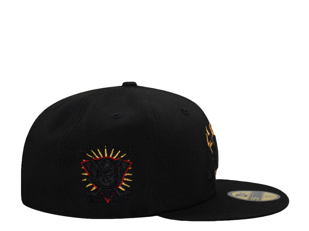 New Era Anaheim Ducks Inaugural Season Black Out Fire Edition 59Fifty Fitted Hat