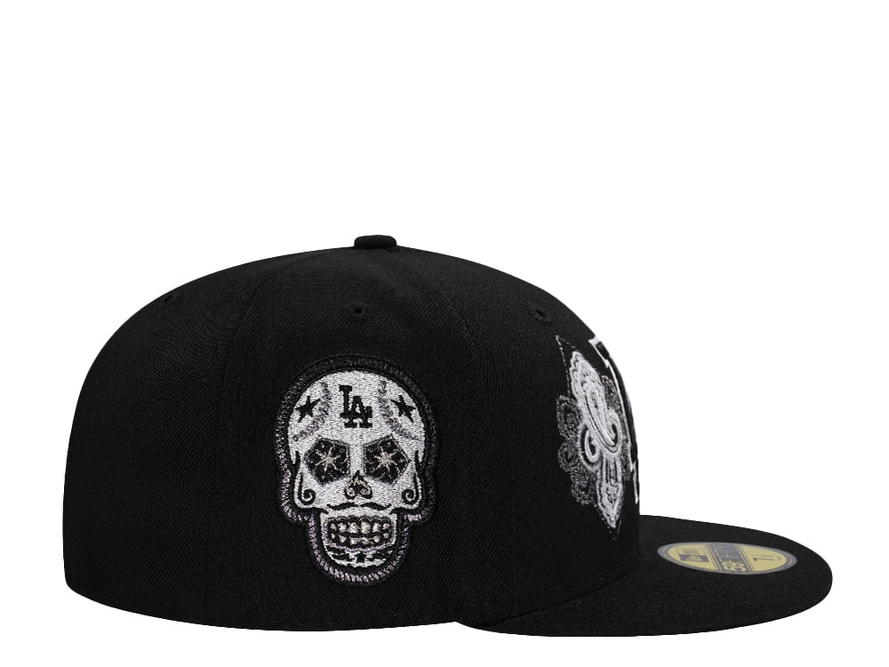 New Era Los Angeles Dodgers Skull Black Prime Edition 59Fifty Fitted Hat