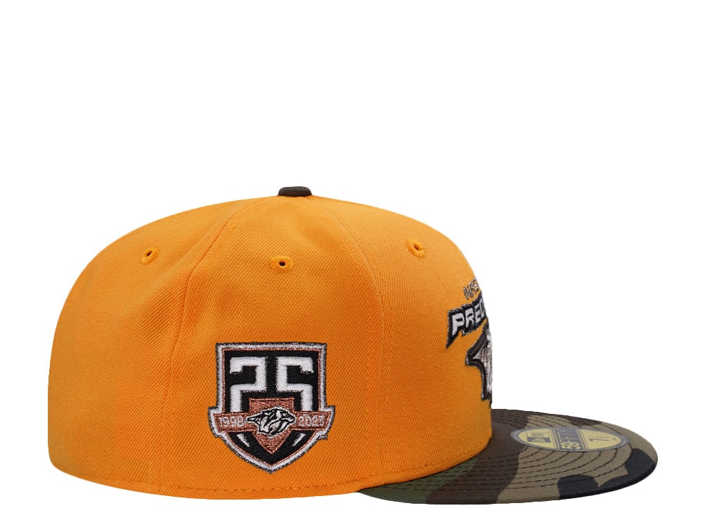 New Era Nashville Predators 25th Anniversary Yellow Two Tone Edition 59Fifty Fitted Hat