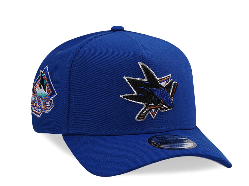 New Era San Jose Sharks 20th Anniversary Blue Prime Edition 9Forty A Frame Snapback Hat