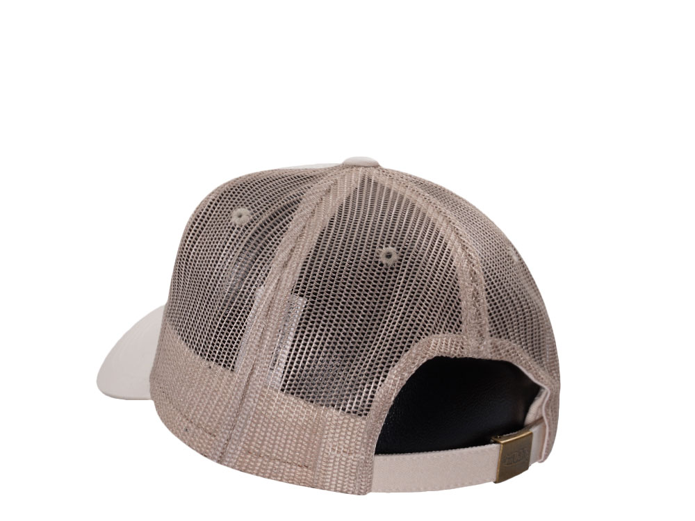 Von Dutch Oval Patch White Trucker Strapback Hat