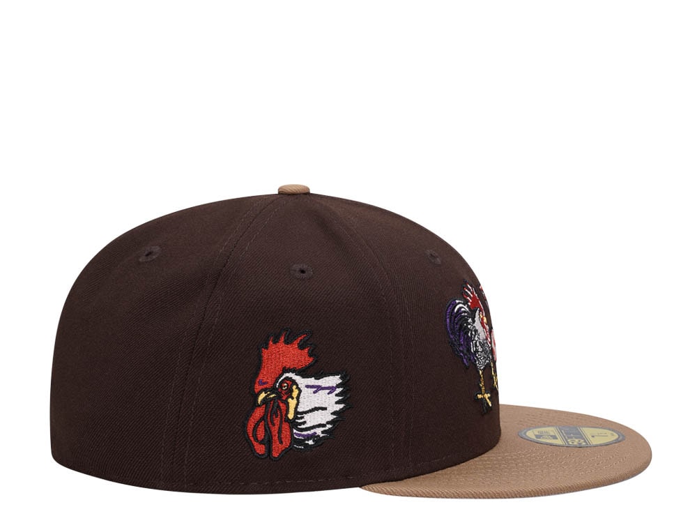 New Era Port City Roosters Brown Classic Two Tone Edition 59Fifty Fitted Hat