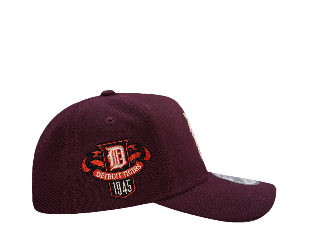 New Era Detroit Tigers World Series Champions 1945 Maroon Prime Edition 9Forty A Frame Snapback Hat