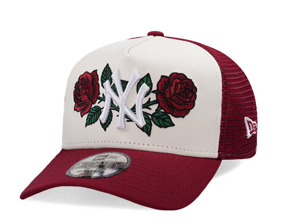 New Era New York Yankees Rose Chrome Two Tone Edition 9Forty A Frame Trucker Snapback Hat