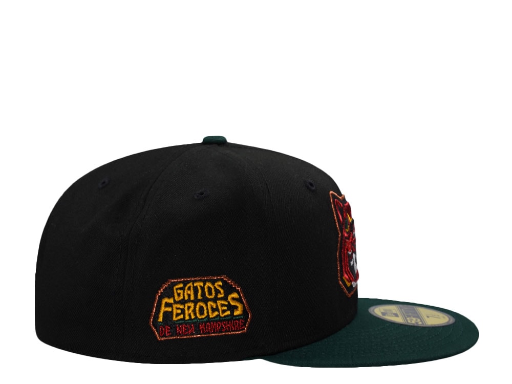 New Era New Hampshire Fisher Cats Gatos Feroces Black Two Tone Edition 59Fifty Fitted Hat