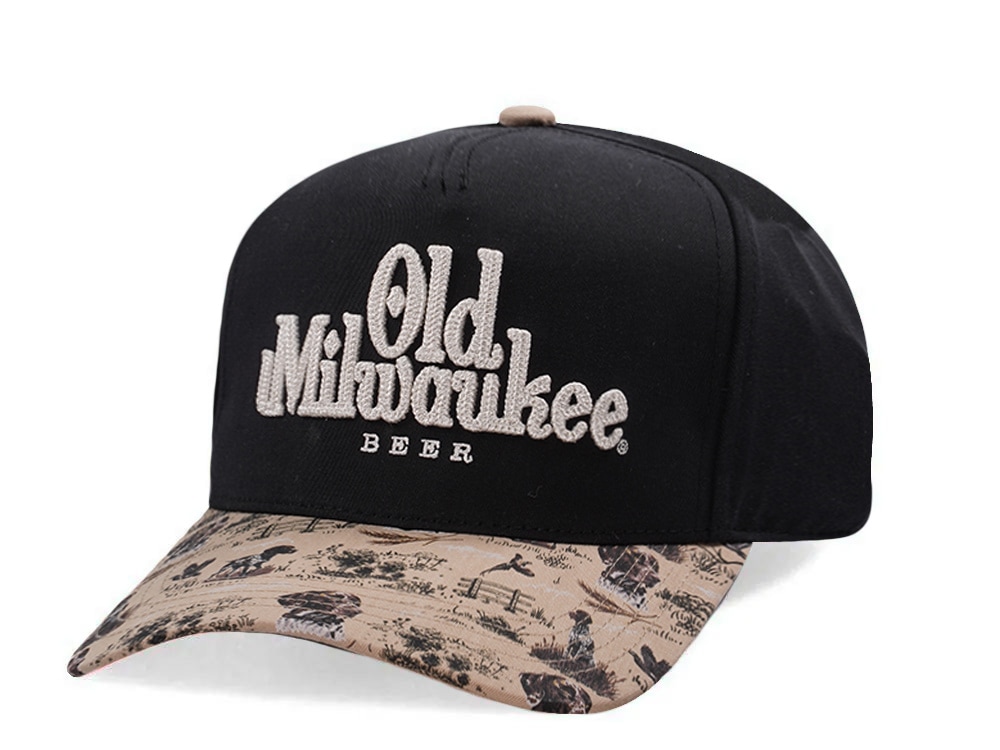 American Needle Old Milwaukee Beer Black Edition Snapback Hat