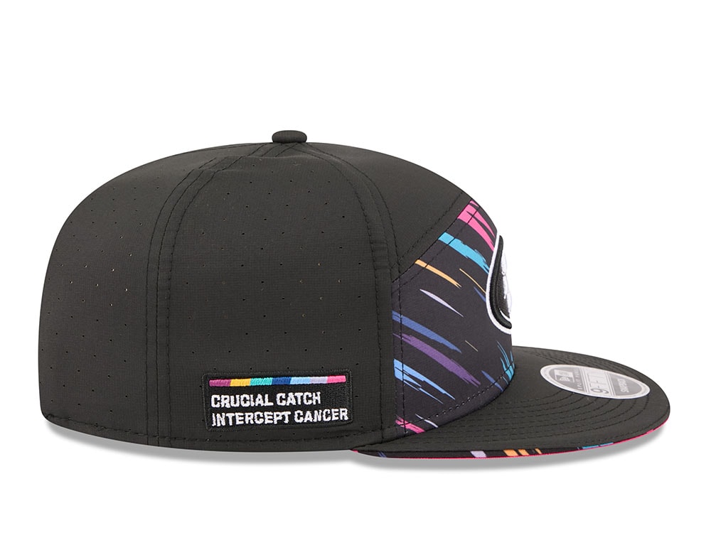 New Era San Francisco 49ers Crucial Catch 2026 Black Edition 9Fifty Split Panel Snapback Hat