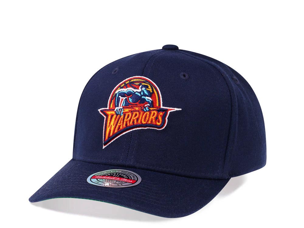 Mitchell & Ness Golden State Warriors Team Ground Red Line Solid Flex Snapback Hat