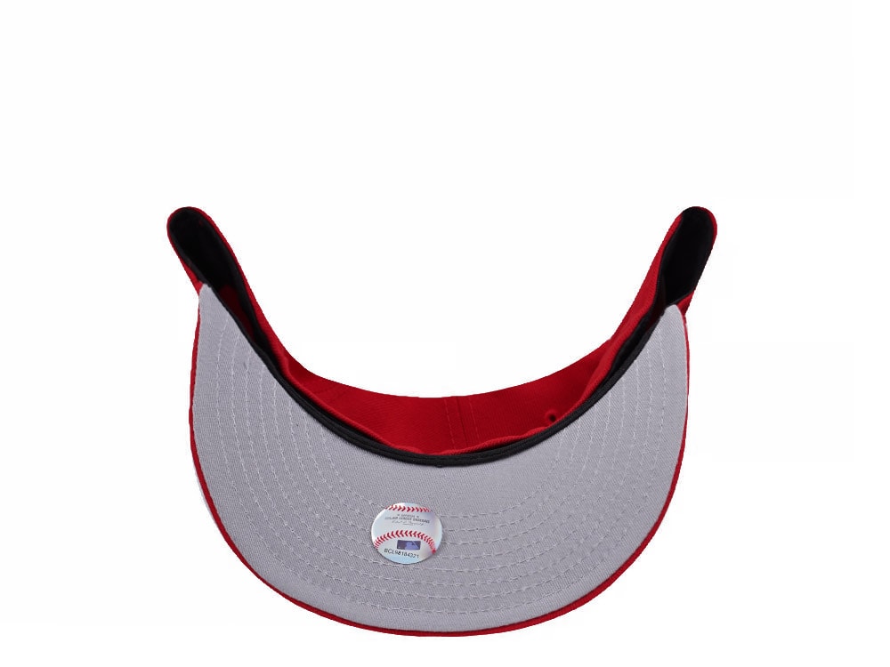 New Era Toronto Blue Jays 50th Anniversary Scarlet Prime Edition 59Fifty Pre Curved Fitted Hat