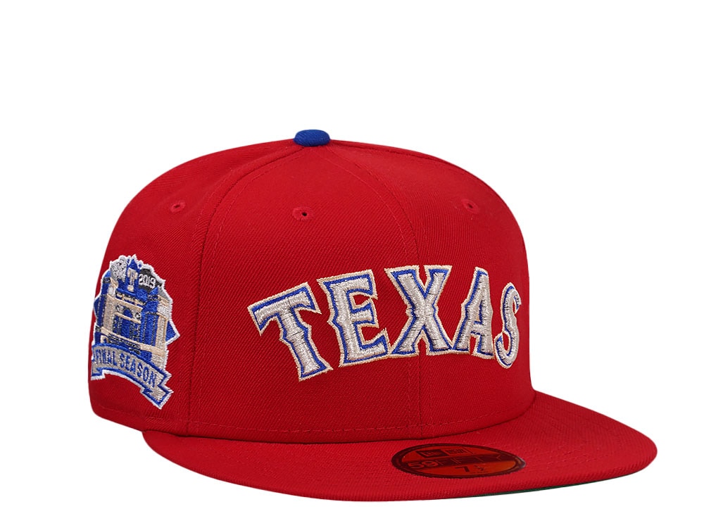 New Era Texas Rangers Final Season 2019 Silver Red Edition 59Fifty Fitted Hat