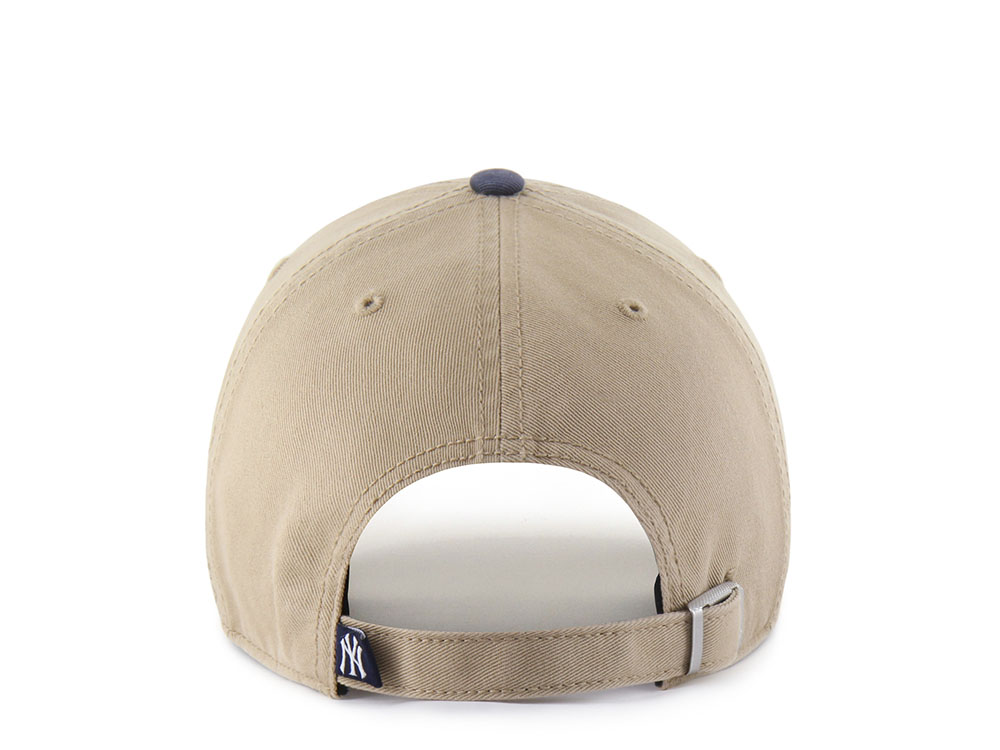 47Brand New York Yankees Khaki Cartoon Icon Edition Clean Up Strapback Hat