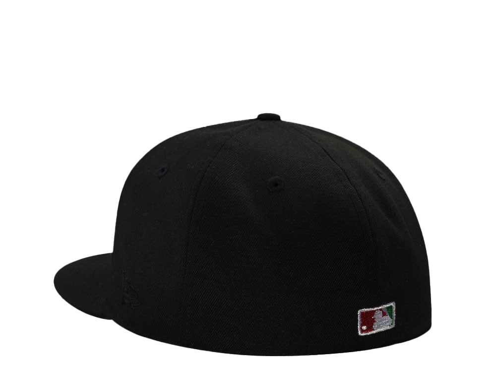 New Era Los Angeles Dodgers World Series 2025 Champions Flame Rose Black Edition 59Fifty Fitted Hat