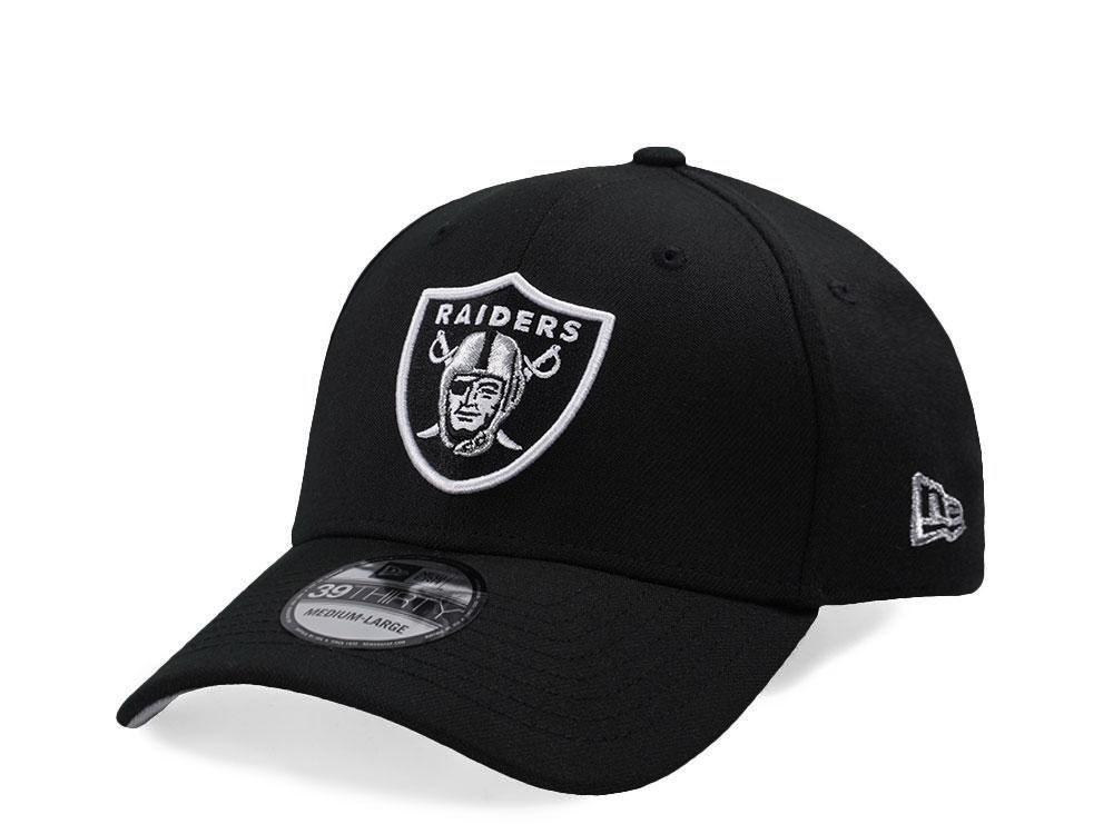 New Era Las Vegas Raiders Black Classic Edition 39Thirty Stretch Fit Hat