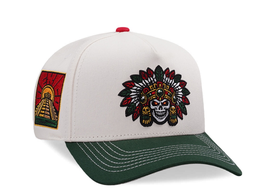 Parallel Union Mexico Skull Headdress Chrome Two Tone Edition Snapback Hat
