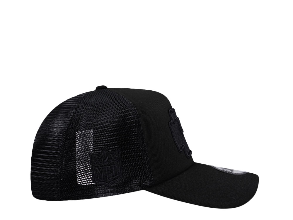 New Era Kansas City Chiefs Black Foam Trucker 9Forty A Frame Snapback Hat
