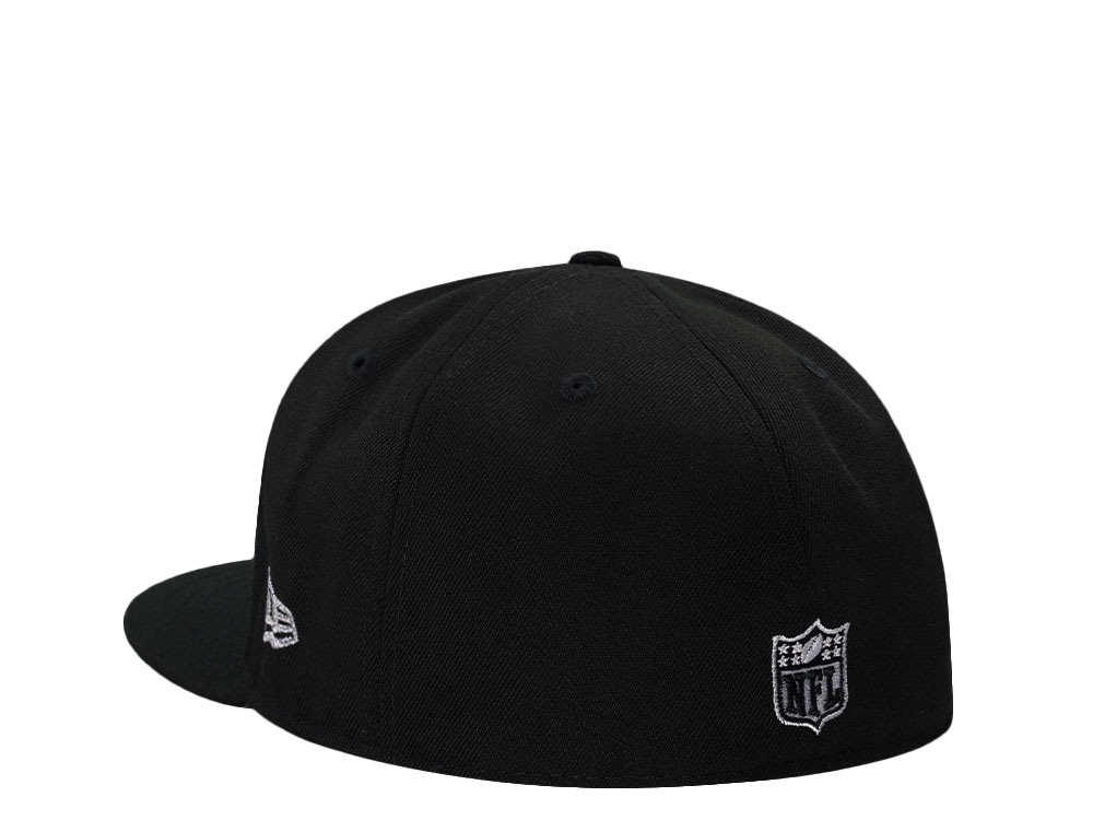 New Era Las Vegas Raiders Inaugural Season 2020 Script Black Prime Edition 59Fifty Fitted Hat