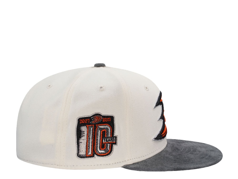 New Era Anaheim Ducks 10th Anniversary Chrome Two Tone Edition 59Fifty Fitted Hat