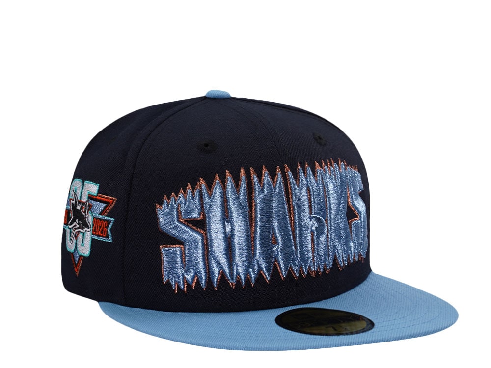 New Era San Jose Sharks 35th Anniversary Navy Two Tone Edition 59Fifty Fitted Hat