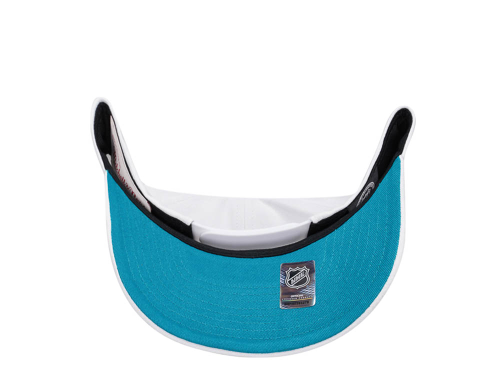 Mitchell & Ness San Jose Sharks All in Pro White Snapback Hat