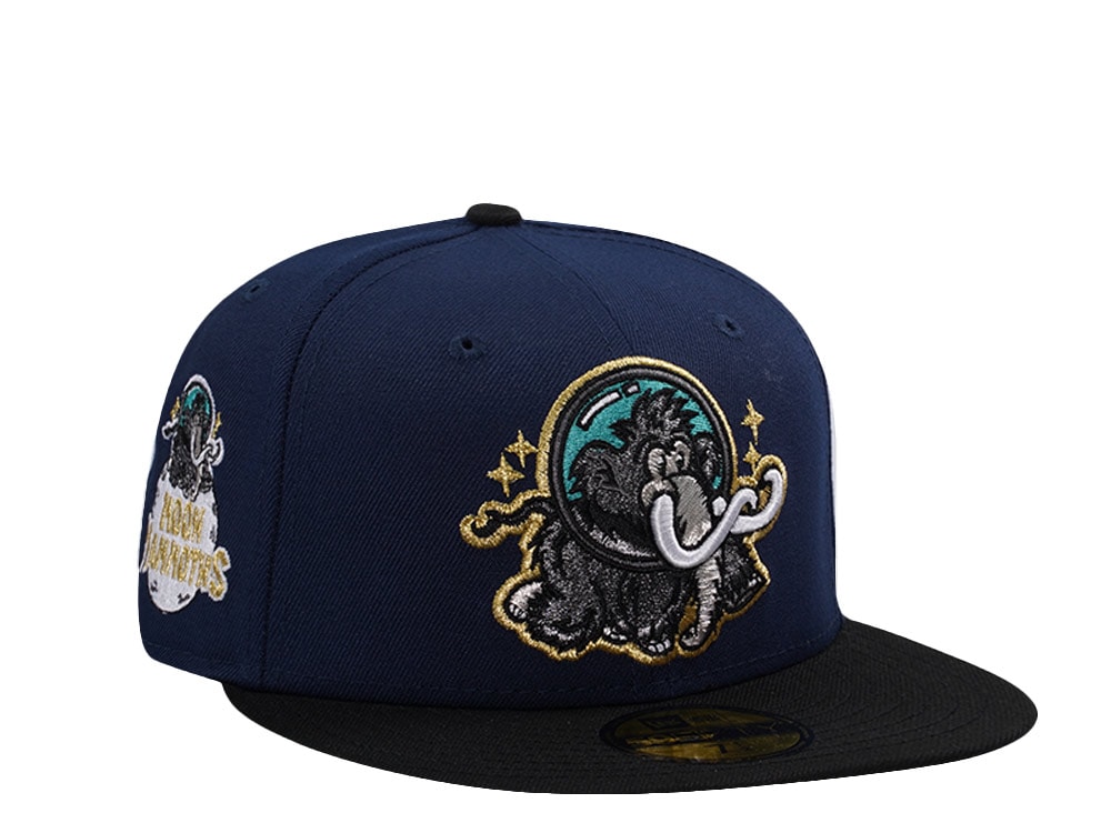 New Era Erie Sea Wolves Moon Mammoths Ocean Blue Two Tone Edition 59Fifty Fitted Hat