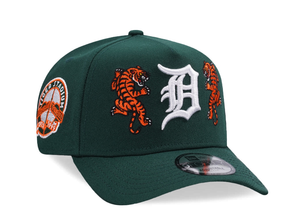New Era Detroit Tigers Stadium Series Tiger Dark Green Prime Edition 9Forty A Frame Snapback Hat