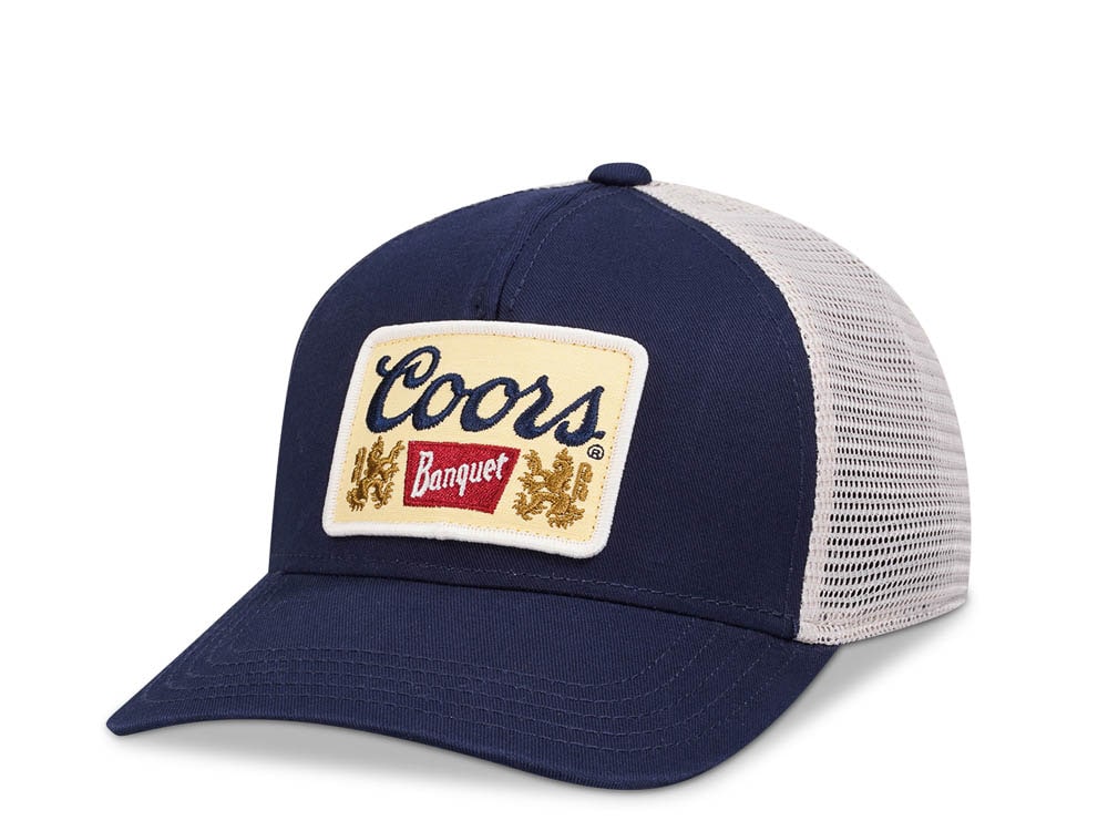 American Needle Miller Coors Valin Navy Trucker Snapback Hat