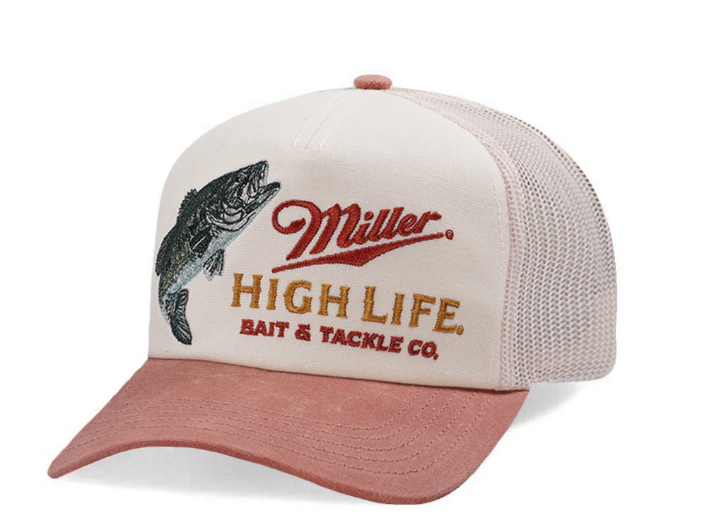 American Needle Miller High Life Remington Ivory Two Tone Edition Trucker Snapback Hat