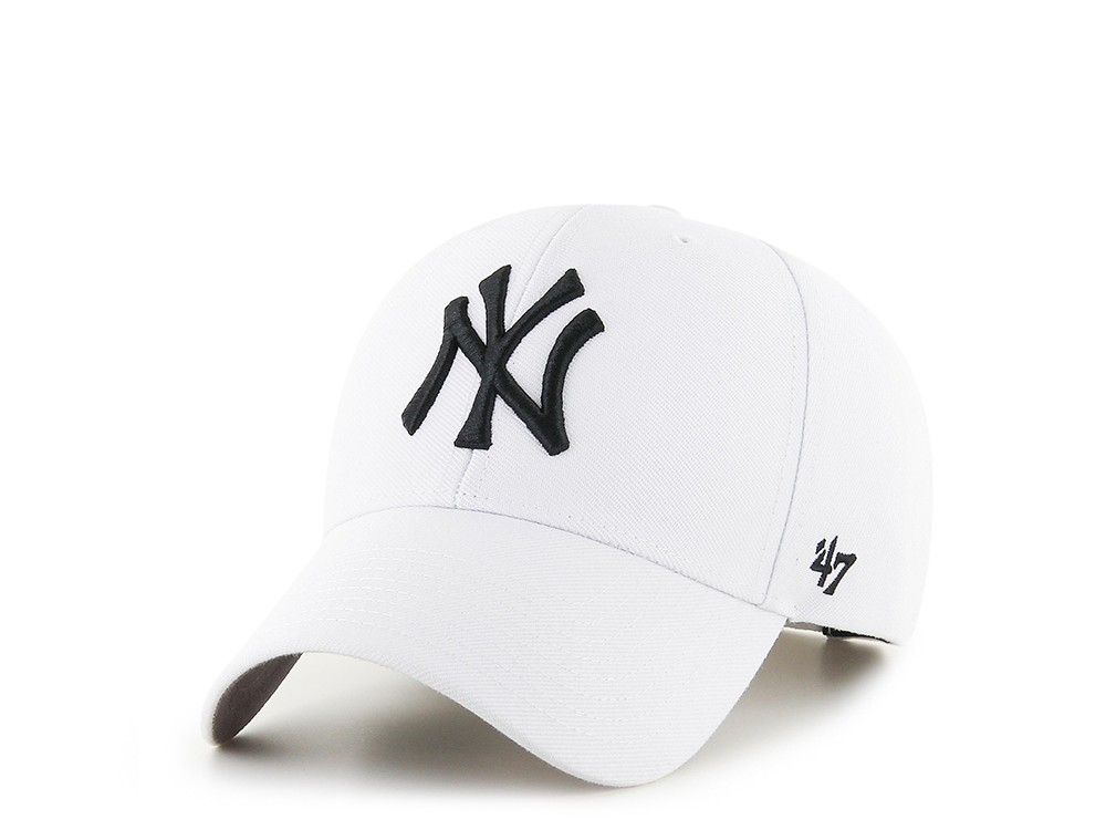 47Brand New York Yankees White Classic Strapback Hat