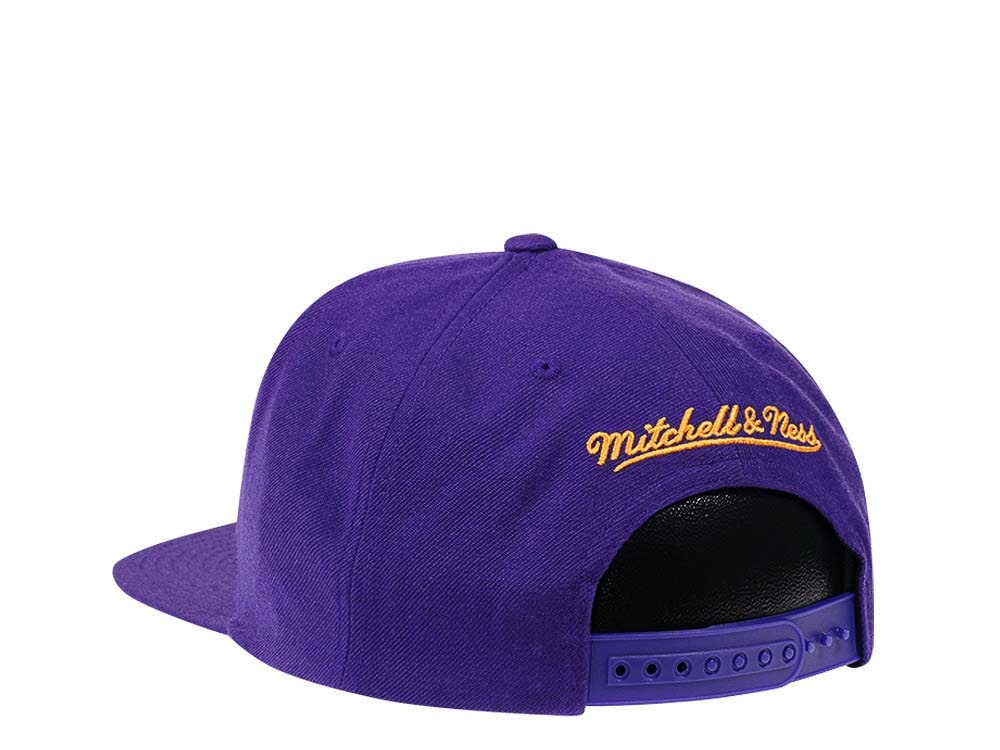 Mitchell & Ness Los Angeles Lakers HWC Zig Zag Satin Undervisor Snapback Hat