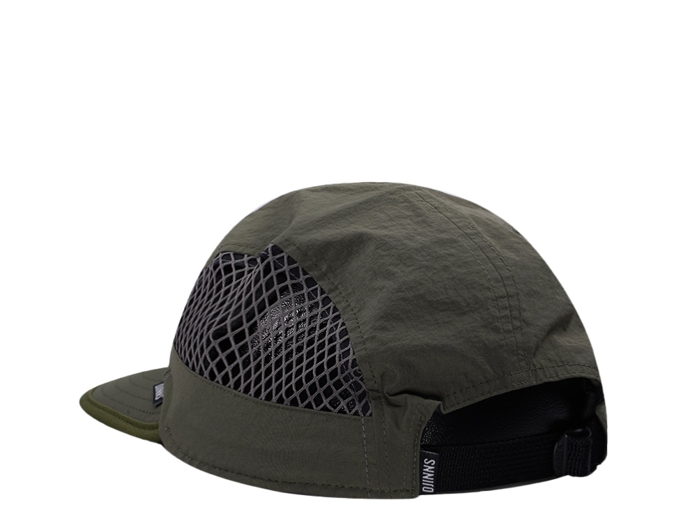 Djinns 5 Panel Olive Big Net Mountain Strapback Hat