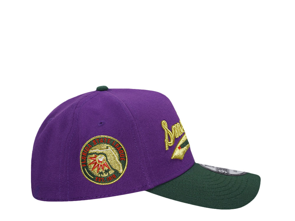 New Era Tampa Smokers Purple Gold Two Tone Edition 9Forty A Frame Snapback Hat
