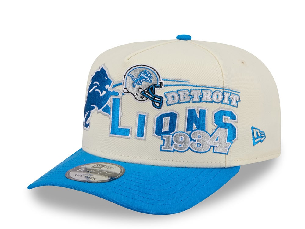 New Era Detroit Lions Classic Logo Two Tone Edition 9Fifty A Frame Snapback Hat