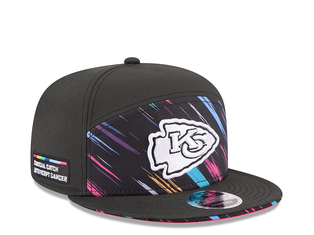 New Era Kansas City Chiefs Crucial Catch 2026 Black Edition 9Fifty Split Panel Snapback Hat