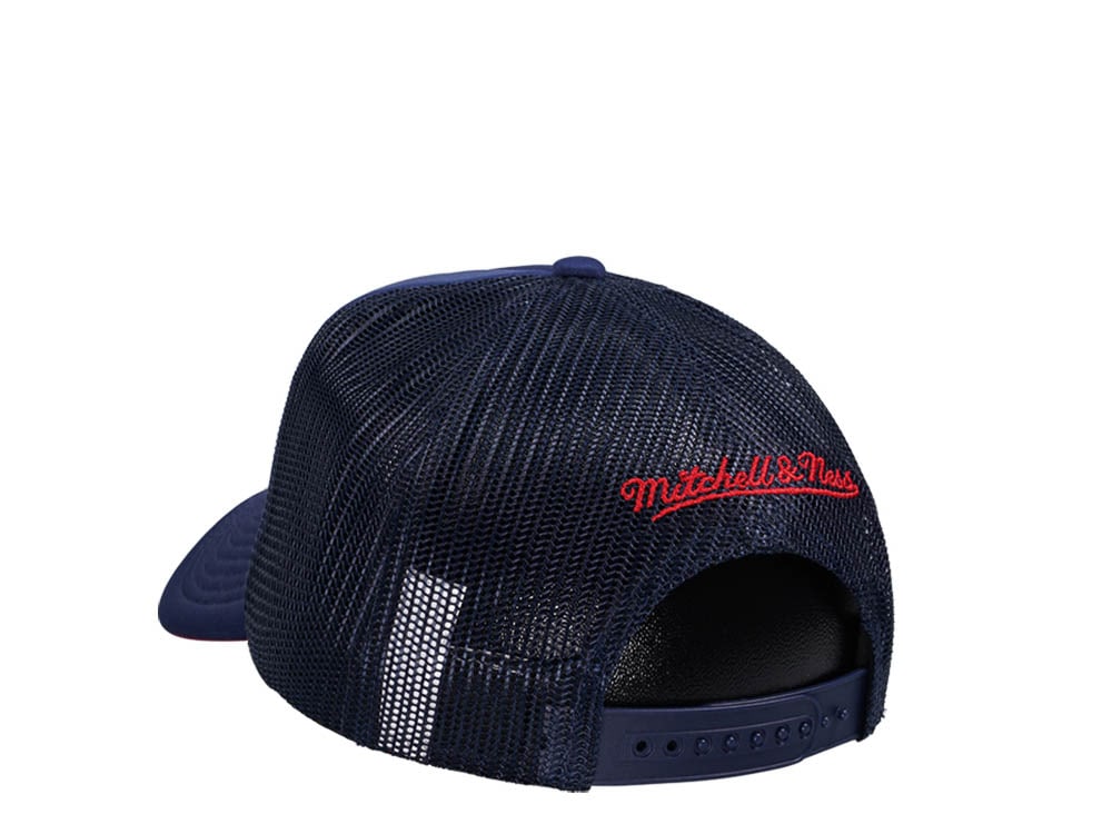 Mitchell & Ness Houston Rockets Navy Billboard Trucker Snapback Hat