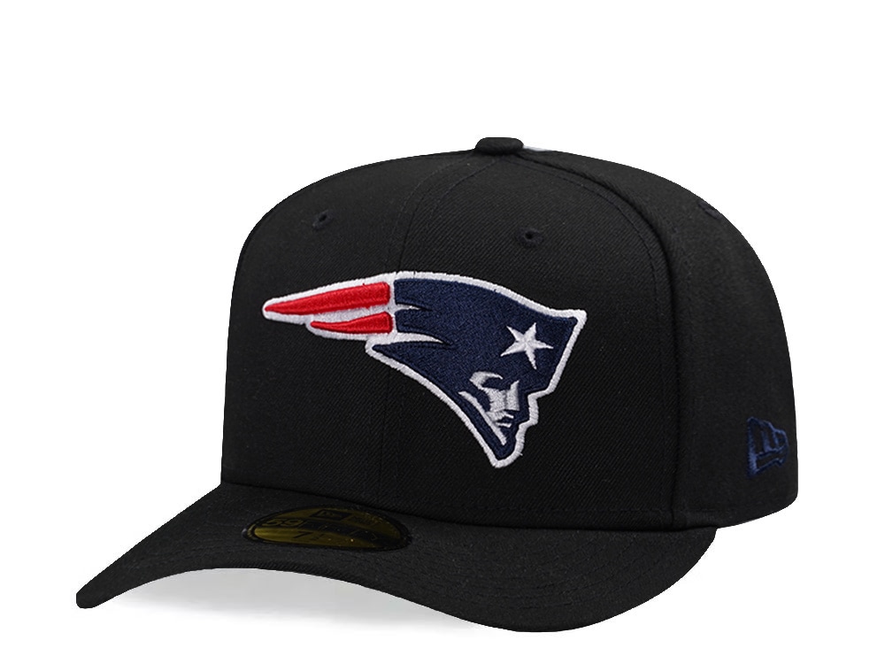 New Era New England Patriots Black Prime Edition Pre Curved 59Fifty Fitted Hat