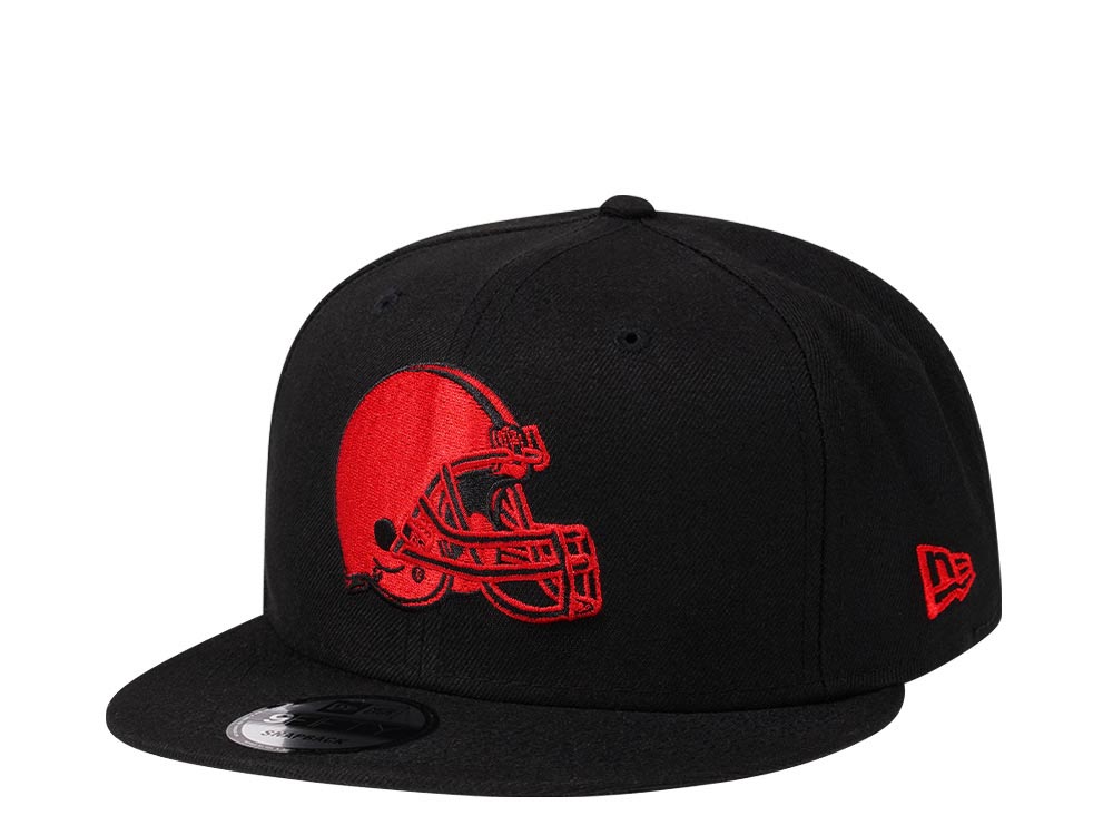 New Era Cleveland Browns Black and Red Edition 9Fifty Snapback Hat