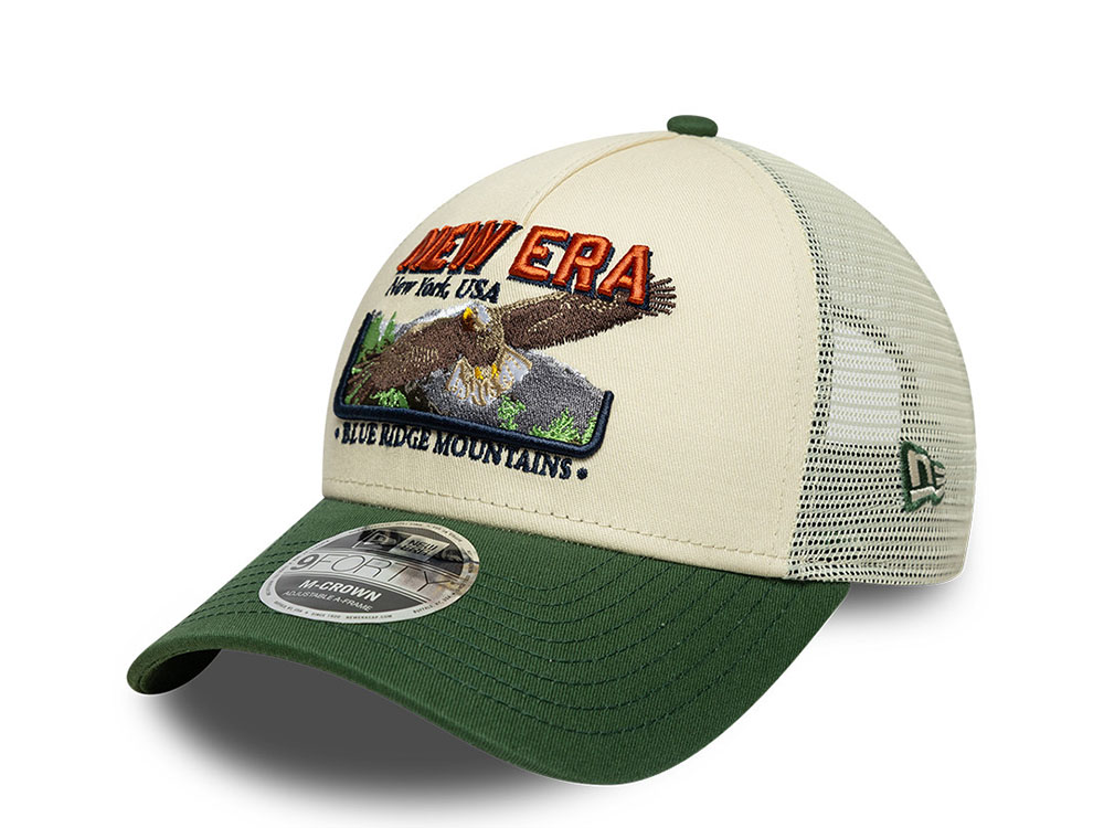 New Era Graphic Stone Two Tone Edition 9Forty M Crown A Frame Trucker Snapback Hat