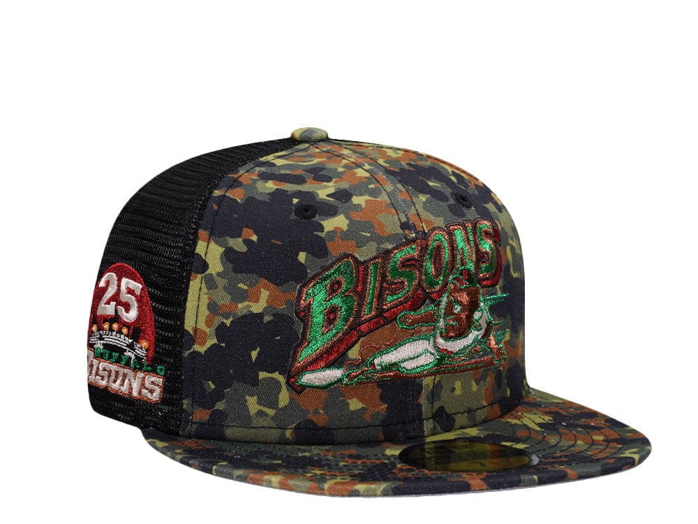 New Era Buffalo Bisons 25th Anniversary Flecktarn Copper Trucker Edition 59Fifty Fitted Hat