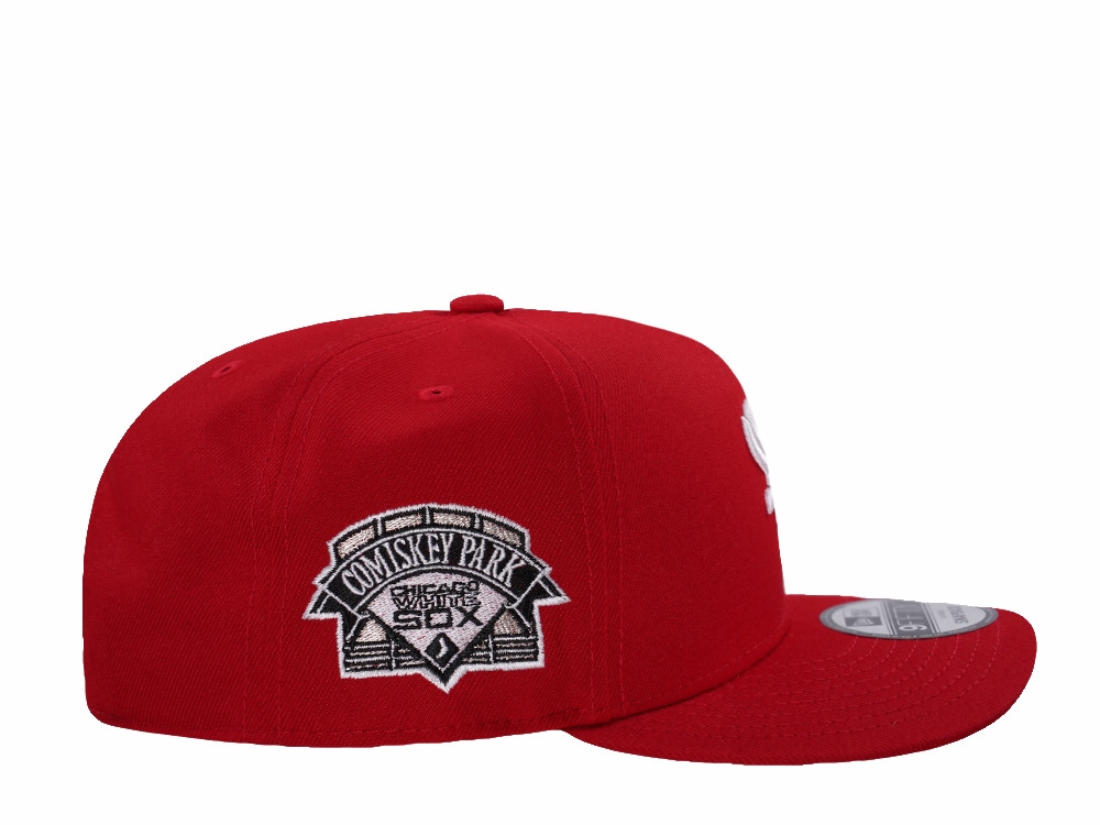 New Era Chicago White Sox Comiskey Park Scarlet Prime Edition 9Fifty A Frame Snapback Hat