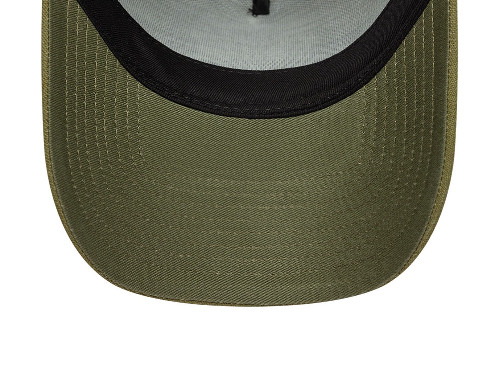 New Era Patch Olive Linen 9Forty E Frame Snapback Hat