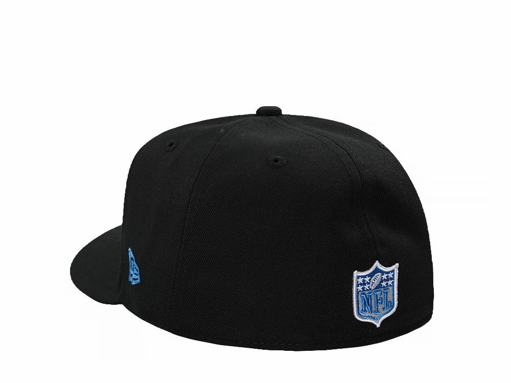 New Era Detroit Lions Black Classic Edition Pre Curved 59Fifty Fitted Hat