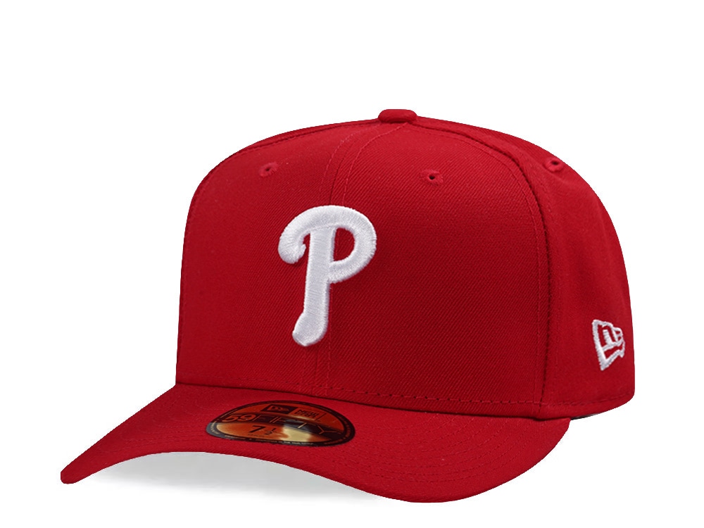 New Era Philadelphia Phillies Scarlet Prime Edition 59Fifty Pre Curved Fitted Hat