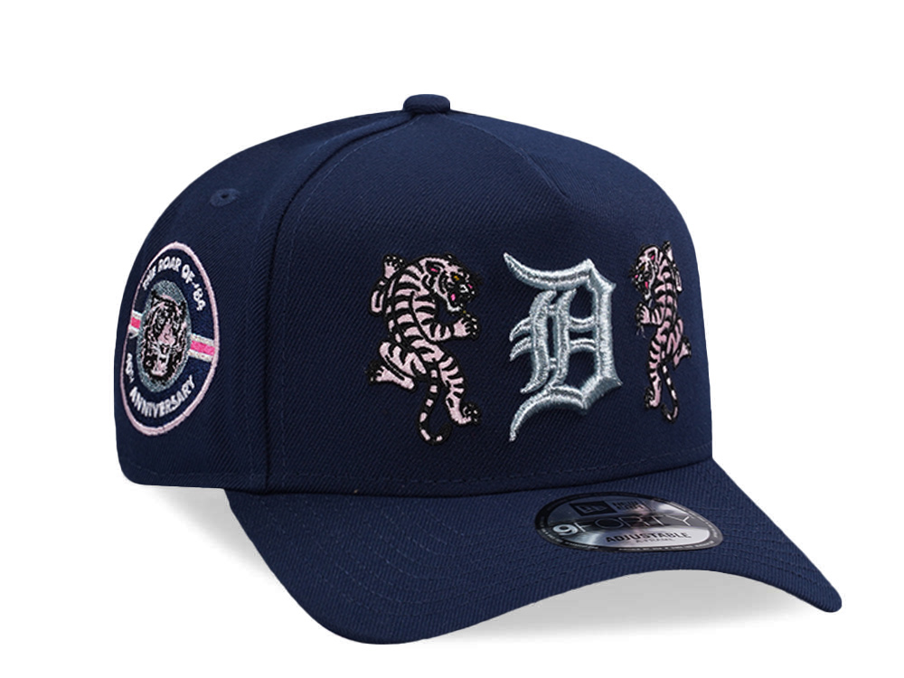 New Era Detroit Tigers 40th Anniversary Ocean Blue Prime Edition 9Forty A Frame Snapback Hat