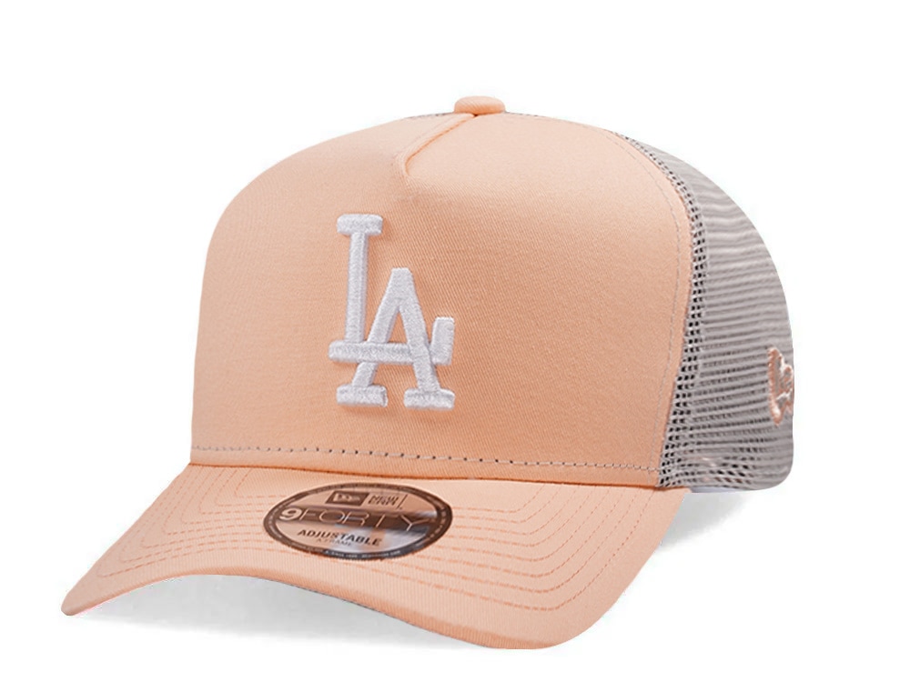 New Era Los Angeles Dodgers Peach Prime Edition 9Forty A Frame Trucker Snapback Hat