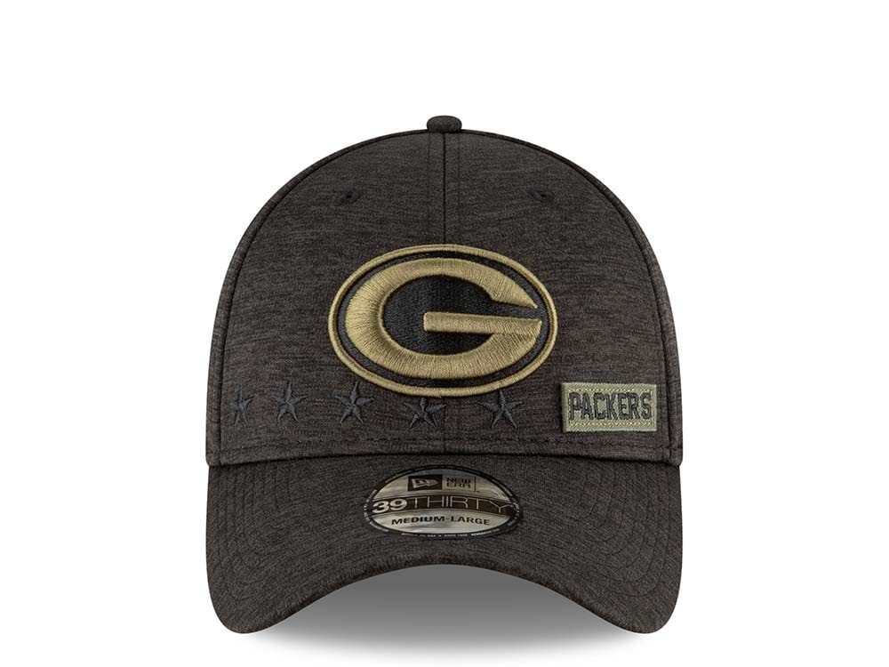 New Era Green Bay Packers Salute to Service 2020 39Thirty Stretch Hat