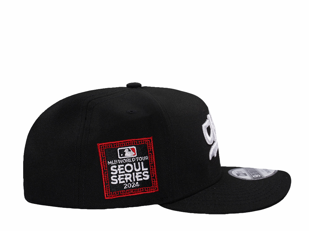 New Era Los Angeles Dodgers Seoul Black Two Tone Edition 9Fifty A Frame Snapback Hat