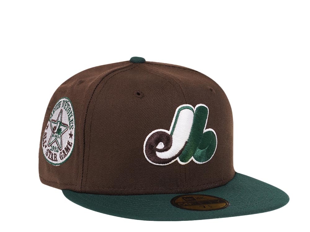 New Era Montreal Expos Brown All Star Game 1982 Forest Pink Edition 59Fifty Fitted Hat